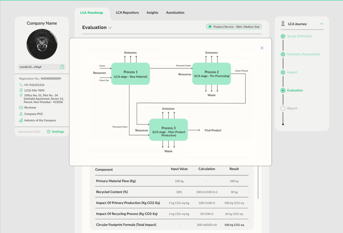 Scope 3 LCA screenshot